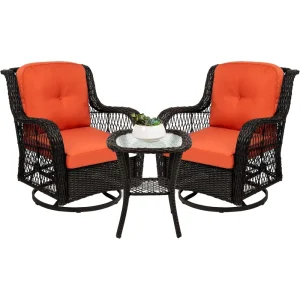 3-Piece Outdoor Wicker Patio Bistro Set
