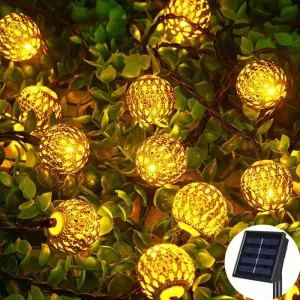 Solar Moroccan String Lights Metal