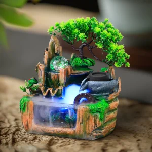 Bonsai Tree Rock ​Water Fountain Fish Tank