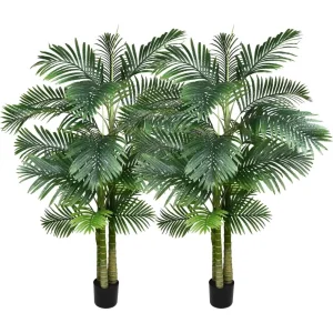 2 Pack Artificial Areca Palm Tree Plant