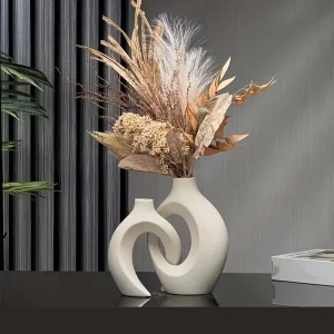 2pc Ceramic Vase Artwork