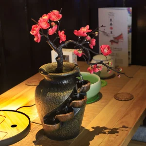 Water Fountain, Rock Led Light, Desktop Vase